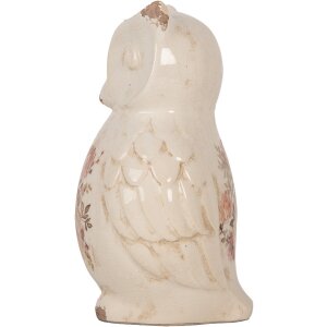 Clayre & Eef 6CE1961L Декоративна сова керамічна бежево-рожева 13x12x22 см