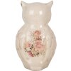 Clayre & Eef 6CE1961L Декоративна сова керамічна бежево-рожева 13x12x22 см