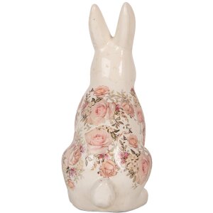 Clayre & Eef 6CE1956L Декоративний кролик бежево-рожевий 16x12x28 см