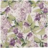 Clayre & Eef 73073 Бумажные салфетки 33x33 см белый фиолетовый цветочный узор (20)