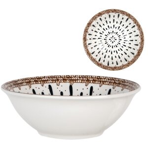 Clayre & Eef 6CEBO0167 Миска біло-коричнева Ø...