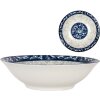 Керамічна миска Clayre & Eef 6CEPS0001 White Blue Ø 21 см 600 мл