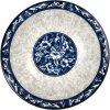 Керамічна миска Clayre & Eef 6CEPS0001 White Blue Ø 21 см 600 мл
