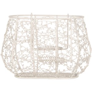 Кошик Clayre & Eef 6Y5711 Білий залізний 24x14x16/28...