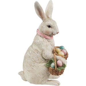 Clayre & Eef 6PR4398 Декоративний кролик Бежево-коричнева полімерна смола 10x7x15 см