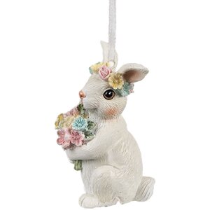 Clayre & Eef 6PR4409 Вешалка для украшений Кролик...