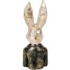 Clayre & Eef 6PR5488 Декоративне погруддя Кролик біло-зелений 13x12x32 см