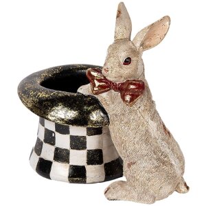 Clayre & Eef 6PR5492 Декоративний кролик з капелюхом...