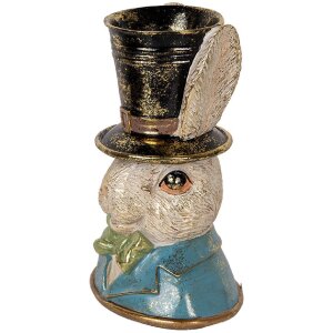 Clayre & Eef 6PR5135 Декоративний кролик синьо-зелений 19x15x29 см