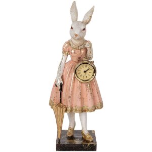 Clayre & Eef 6PR5138 Декоративний кролик біло-рожевий...