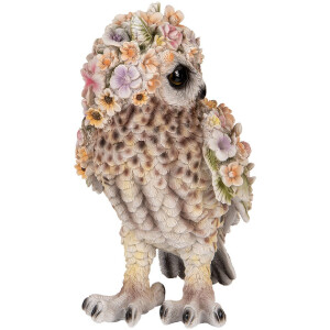 Clayre & Eef 6PR5112 Декоративна сова коричнево-рожева 21x18x31 см Стиль кантрі