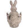 Горщик для квітів Clayre & Eef 6TE0559 Кролик сіро-бежевий 20x24x31 см