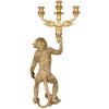 Підсвічник Clayre & Eef 5PR0145 Мавпа золотий 30x22x60 см