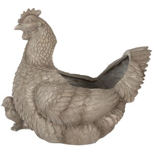 Горщик для квітів Clayre & Eef 6PR5447 Chicken Grey 46x30x38 см Стиль кантрі