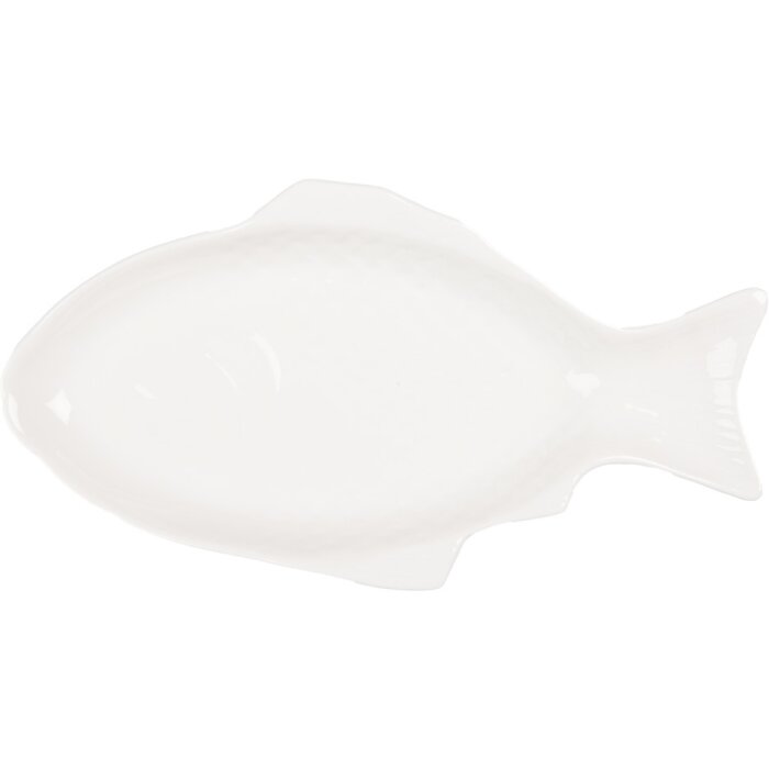 Clayre & Eef 6CEBO0199L Миска Fish White 48x26x5 см 925 мл