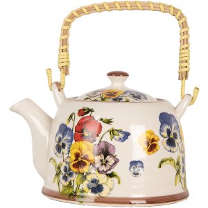Чайник керамічний Clayre & Eef 6CETE0172 White Blue...