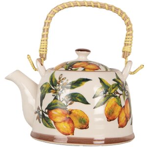Чайник керамічний Clayre & Eef 6CETE0174 White White...