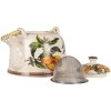 Чайник керамічний Clayre & Eef 6CETE0174 White White Yellow 800 мл Ретро