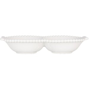 Clayre & Eef 6CEBO0202M Миска біла 18x7x3 см 75 мл Керамічна в стилі кантрі