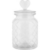 Кришка для банки для зберігання Clayre & Eef у вигляді серця Ø 11x20 см, скло в стилі кантрі