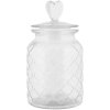 Кришка для банки для зберігання Clayre & Eef у вигляді серця Ø 11x20 см, скло в стилі кантрі