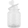 Кришка для банки для зберігання Clayre & Eef у вигляді серця Ø 11x20 см, скло в стилі кантрі