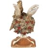 Clayre & Eef 6PR5090 Украшение Бюст Кролика Белое золото 22x22x34 см