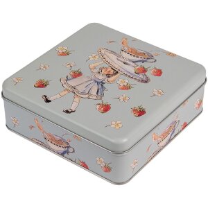 Clayre & Eef 6BL0139 Бляшанка синя 17x17x6 см...