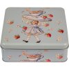 Clayre & Eef 6BL0139 Бляшанка синя 17x17x6 см Ретро-вінтаж