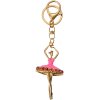 Juleeze JZKC0188 Брелок для ключей Ballerina Gold Pink 4x2x8 см