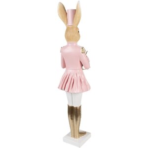 Clayre & Eef Прикраса Кролик Бежево-рожеве золото 79 см Полімерна смола