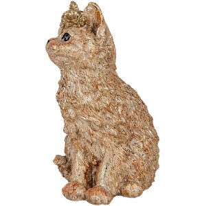 Clayre & Eef Декоративний кіт бежевий 16x14x25 см...