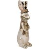 Clayre & Eef Декоративний кролик Біле золото 14x11x38 см Полімерна смола Елегантний