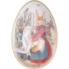 Clayre & Eef Декоративное яйцо железное бело-розовое 8x13 см Ностальгическое пасхальное украшение
