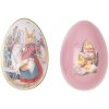 Clayre & Eef Декоративное яйцо железное бело-розовое 8x13 см Ностальгическое пасхальное украшение