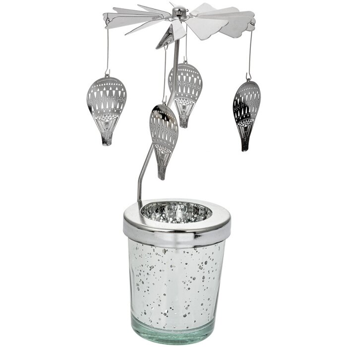 Clayre & Eef 66002 Карусель Tealight срібло Ø 8 см висота 17 см