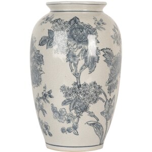 Ваза Clayre & Eef 6CE2074 White Blue Діаметр 17 см...