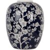 Clayre & Eef 6CE2083 Ваза сине-белая Ø 24x30 см керамическая в стиле ретро-винтаж