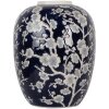 Clayre & Eef 6CE2083 Ваза сине-белая Ø 24x30 см керамическая в стиле ретро-винтаж