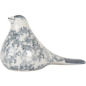 Clayre & Eef Decoration Bird White-Blue 25x11x13 см...