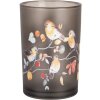 Clayre & Eef 6GL4955 Держатель для чайных ламп стеклянный серо-оранжевый Ø12x18 см