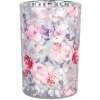 Clayre & Eef 6GL4971 Держатель для чайных ламп стеклянный серо-розовый Ø12 см H18 см