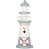 Clayre & Eef 6H2404 Декоративний маяк White Blue Ø 8 x 22 см МДФ, дерево