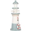 Clayre & Eef 6H2404 Декоративний маяк White Blue Ø 8 x 22 см МДФ, дерево