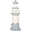 Clayre & Eef 6H2404 Декоративний маяк White Blue Ø 8 x 22 см МДФ, дерево