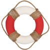 Clayre & Eef Decoration Lifebuoy Ø 37x7 см белый красный морской