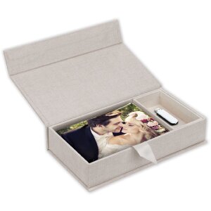 ZEP USB Photo Box Lodi Beige Linen 23x12,5x5 см без...