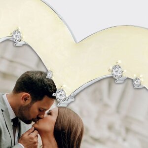 Металева фоторамка ZEP Дебюссі 14x16 см у формі серця з...