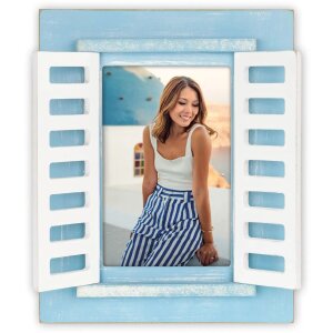 ZEP Деревяна фоторамка Procida Blue 10x15 см зі стулками