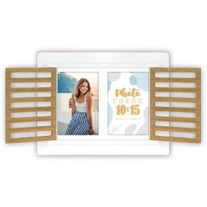 ZEP Деревяна фоторамка Ravello на 2 фото 10x15 см Біла...